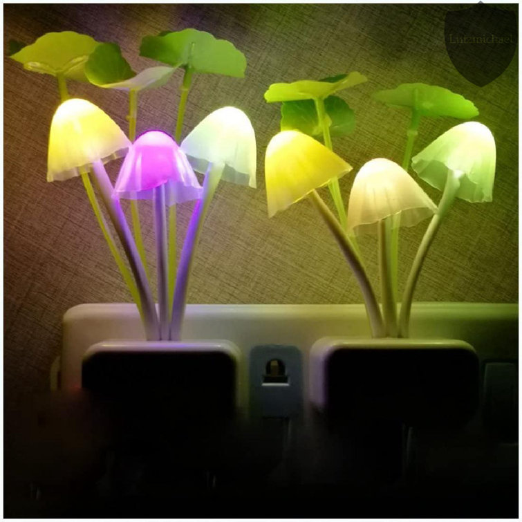 menggutong Mushroom LED 3 Light Night Light Wayfair